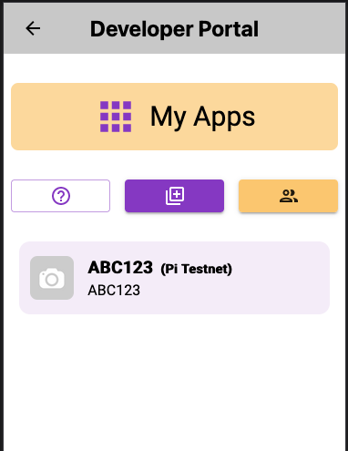 开发者门户应用列表